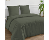 Housse de couette Coton Kaki - 200x200 cm