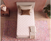 Ensemble literie Leon beige - 90x200 cm 