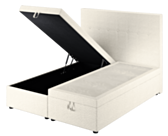 Lit Coffre Cassia Bouclé Blanc - 140x200 cm