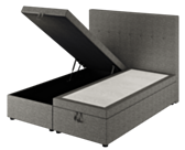 Lit Coffre Cassia Gris - 160x200 cm