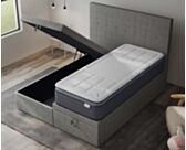 Lit Coffre Cassia Gris - 90x190 cm