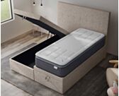 Lit Coffre Cassia Taupe - 180x200 cm