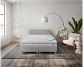 Boxspring Dayton Merlot Gris - 90x190 cm