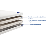 Matelas confort ferme Cocoon mousse polyuréthane 140x200 cm 