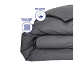 Housse de couette Coton Zinc - 240x260 cm