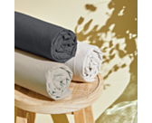 Drap-housse Percale Gris Clair Bonnet 35 - 160x200 cm
