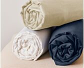 Drap-housse Satin Beige Bonnet 35 - 160x200 cm