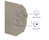 Drap-housse Coton Vison Bonnet 25 - 160x200 cm