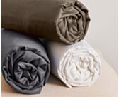 Drap-housse Coton Taupe Bonnet 25 - 160x200 cm