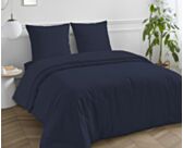 Drap-housse Satin Marine Bonnet 35 - 140x190 cm