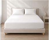 Ambiance drap-housse percale Blanc Bonnet 35 -140X190 cm