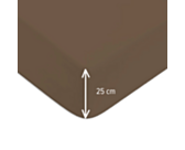 Drap-housse Coton Taupe Bonnet 25 - 140x190 cm