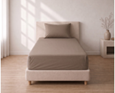 Ambiance drap-housse Percale Cashmere Bonnet 35 - 80X200 cm