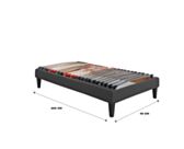 Sommier électrique Essentiel Plus gris - 90x200 cm
