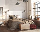 Tête de lit Kalmia Boucle Blanc 160 - H100 cm