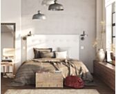 Tête de lit Kalmia Boucle Blanc 200 - H100 cm