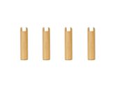 Lot de 4 pieds vernis clair Sedac - H22 cm