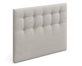 Tete de lit zelie gris 140 cm 115 hauteur 