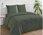 Taie d'oreiller Coton Kaki - 63x63 cm