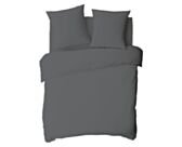Housse de couette Percale Gris Foncé - 240x260 cm