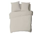 Drap-housse satin Beige Bonnet 35 - 140x200 cm