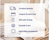 Matelas ressorts ensachés Sensospring 80x200 cm 