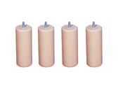 Lot de 4 pieds cylindriques Vernis Clair - H30 cm