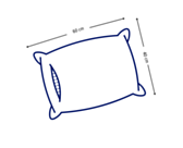 Taie d'oreiller Coton Zinc - 40x60 cm