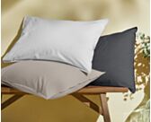 Taie d'oreiller percale Gris Clair  - 50x70 cm