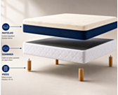 Ensemble matelas Aurore / sommier Cirse - 140x190 cm