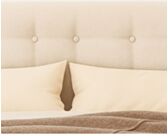 Tete de lit Zelie beige H115cm 180cm