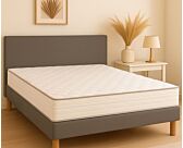 Ensemble literie Victor 140x200 cm sommier + matelas + tête de lit  