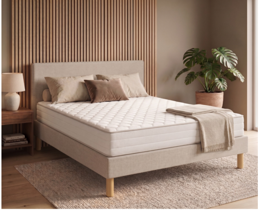 Ensemble literie Leon beige - 140x200 cm 