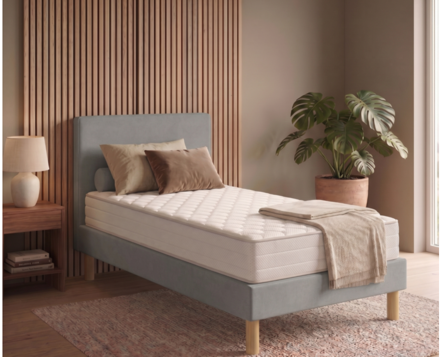 Ensemble literie Leon Gris - 90 x 200 cm