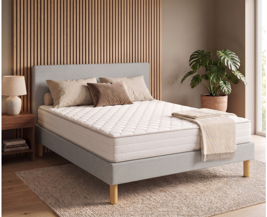 Ensemble literie Leon Gris - 140 x 190 cm