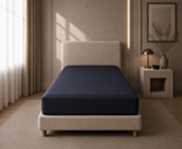 Draps housse bleu nuit 