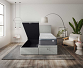 Lit Coffre Cassia Ashgrey - 160x200 cm
