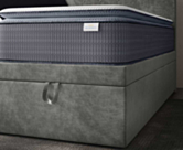 Lit Coffre Cassia Velours Gris - 160x200 cm