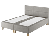 Boxspring Dayton Merlot Gris - 200x200 cm