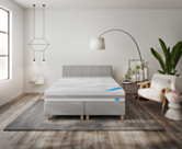 Boxspring Dayton Merlot Gris - 90x190 cm