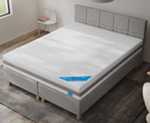 Boxspring Dayton Merlot Gris - 90x190 cm