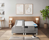 Boxspring Eton Electrique Merlot Gris - 160x200 cm