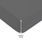 Drap-housse Coton Zinc Bonnet 25 - 120x200 cm
