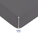 Drap-housse Coton Zinc Bonnet 30 - 70x190 cm