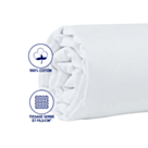 Drap-housse Coton Blanc Bonnet 25 - 160x200 cm