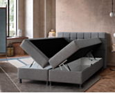 Lit Coffre Omega Gris - 180x200 cm