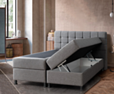 Lit Coffre Omega Gris - 160x200 cm