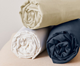 Drap-housse satin Beige Bonnet 35 - 140x200 cm