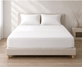 Ambiance drap-housse percal blanc bonnet 35 140x200