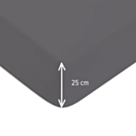 Drap-housse Coton Zinc Bonnet 25 - 140x190 cm